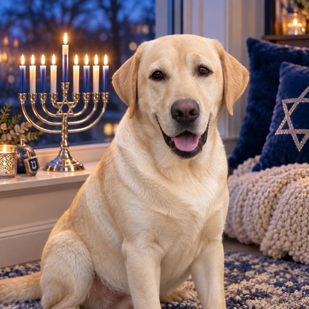 Menorah Glow panel example for Festival of Lights wall art set