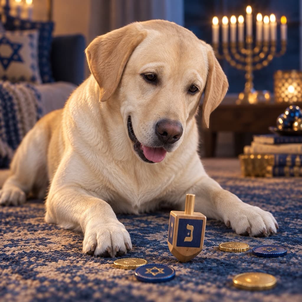 Dreidel Night panel example for Festival of Lights wall art set