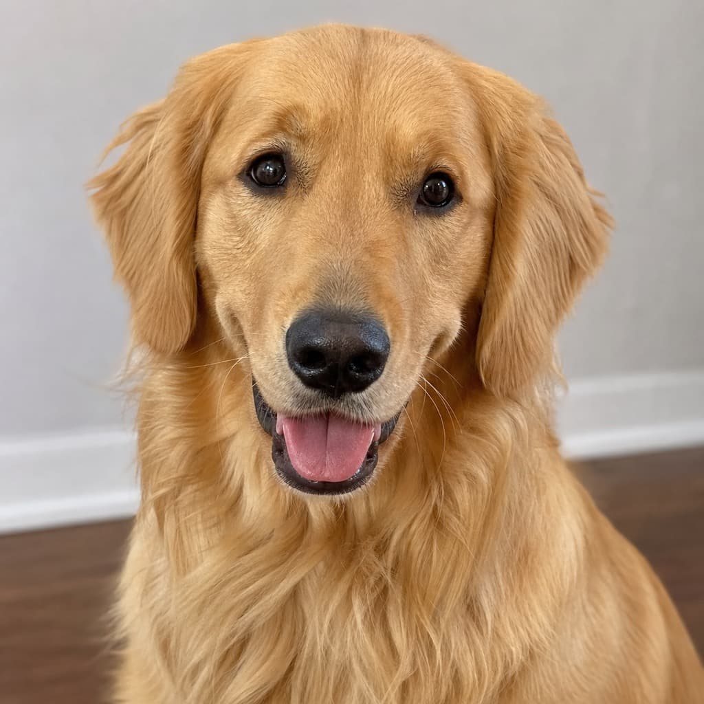 Daisy the golden retriever, before