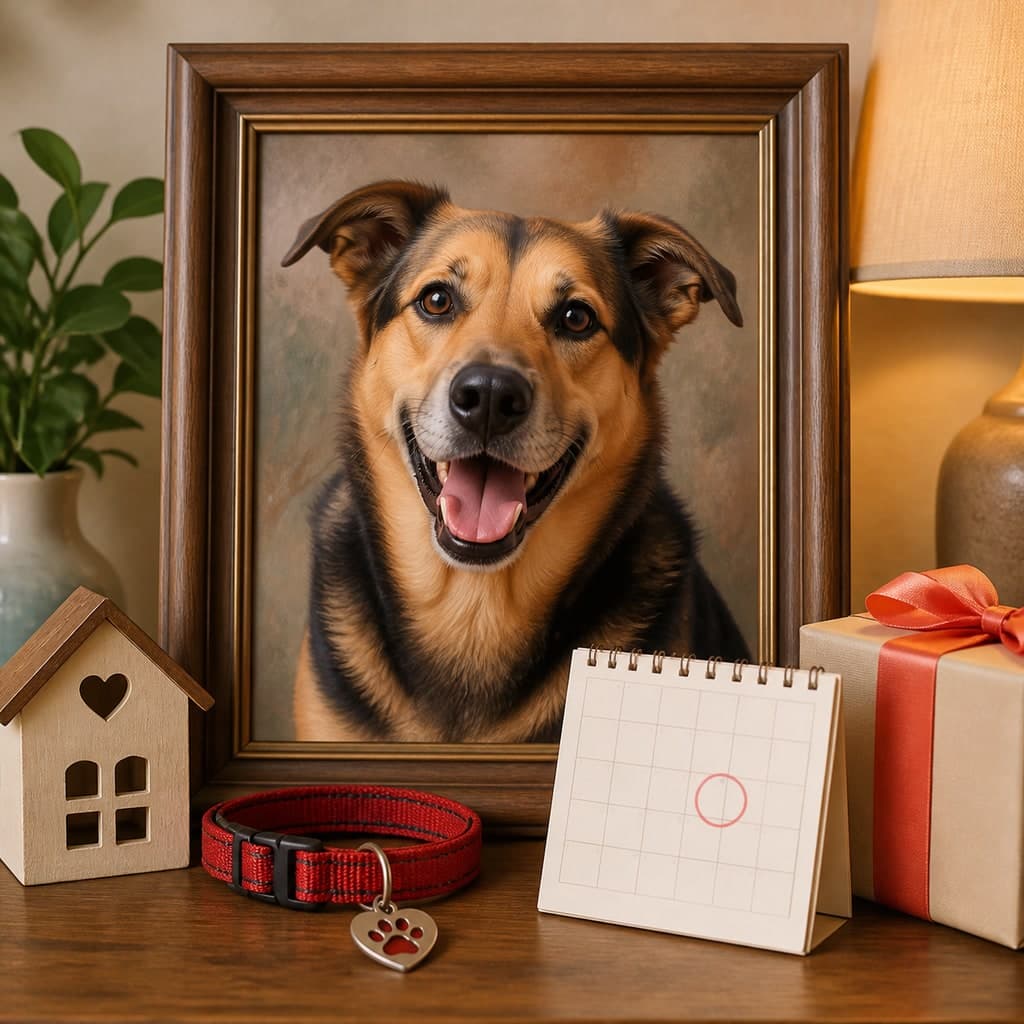 Gotcha Day custom pet portrait gift inspiration