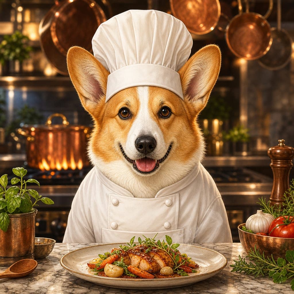 Custom AI portrait of a Pembroke Welsh Corgi