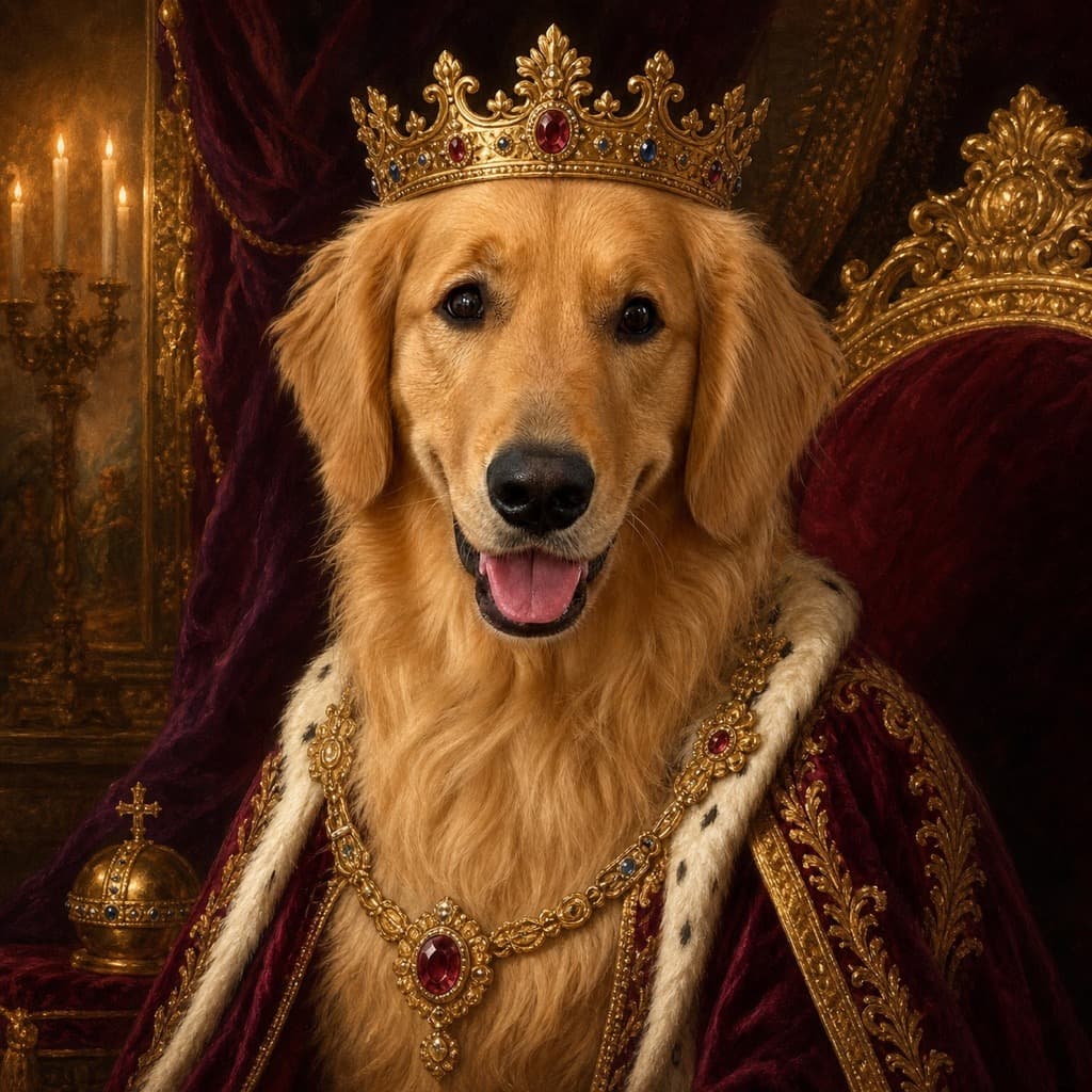 Royal Portrait pet portrait example