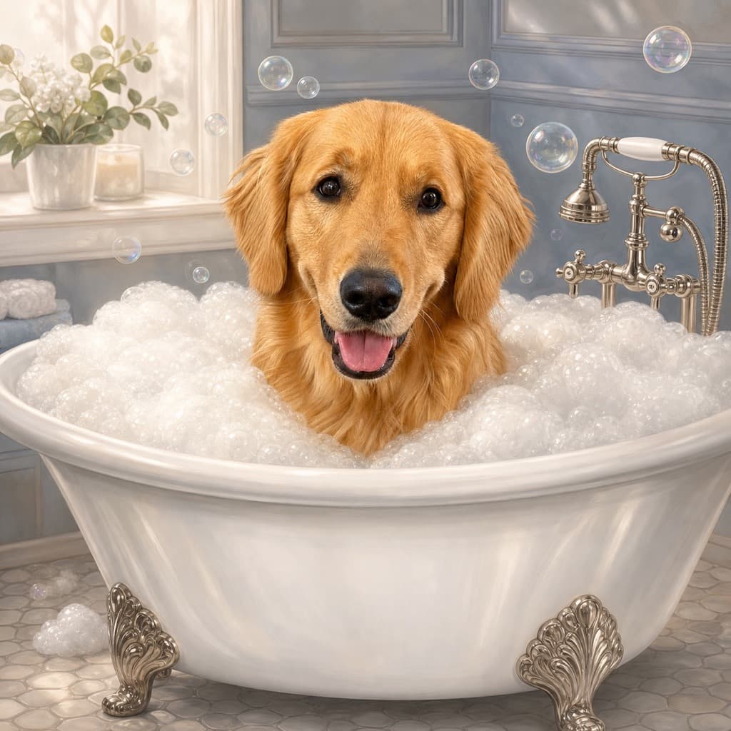 In the Tub panel example for Bath Time wall art set