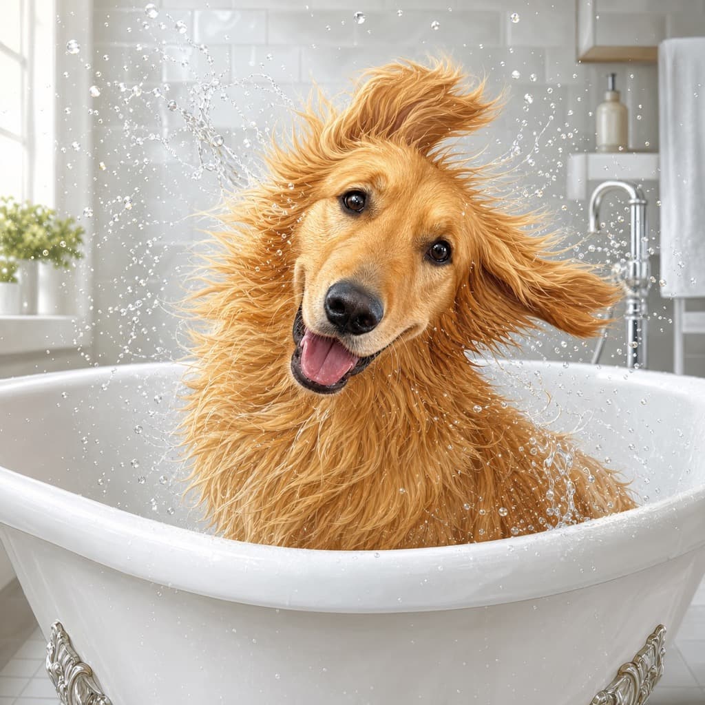 Splash Time pose option for Bath Time wall art