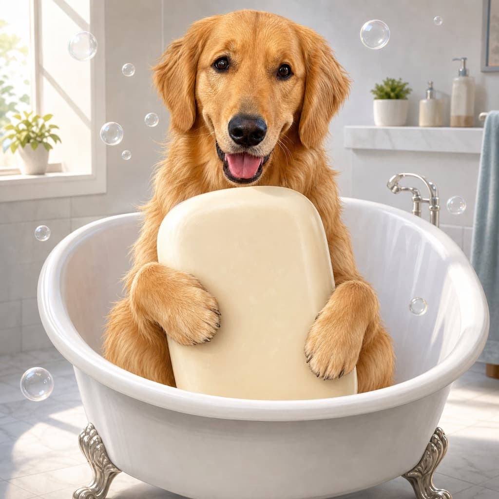 Soap Bar Hug pose option for Bath Time wall art