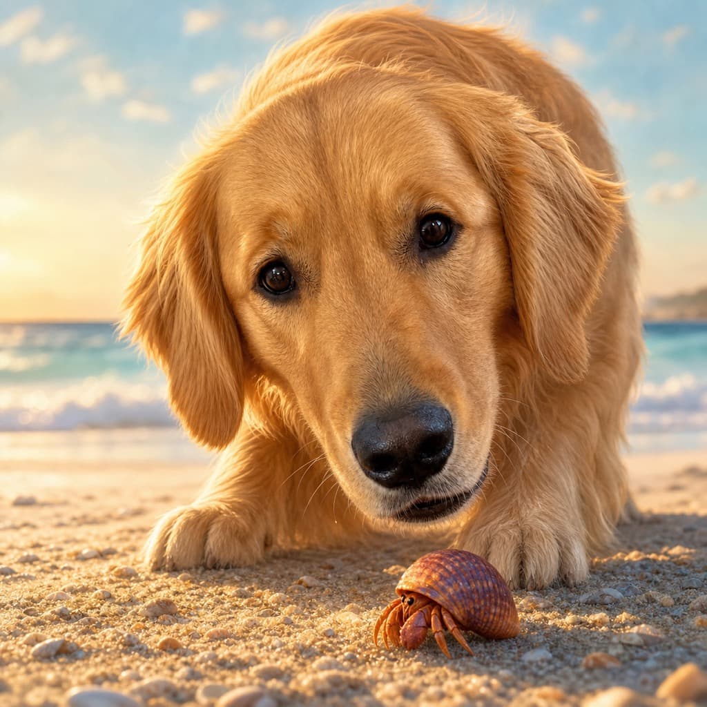 Crab Inspector pose option for Beach House wall art