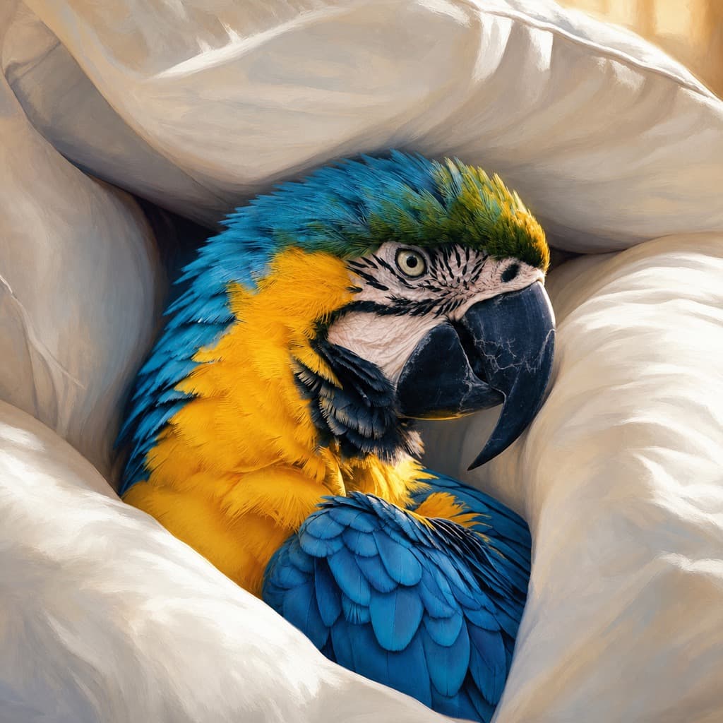 Bird as Pillow Fort — Sweet Dreams wall art panel 2