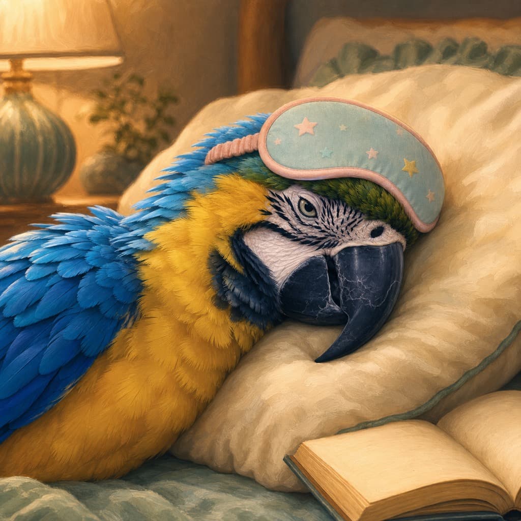 Bird as Slumber Party — Sweet Dreams wall art panel 3