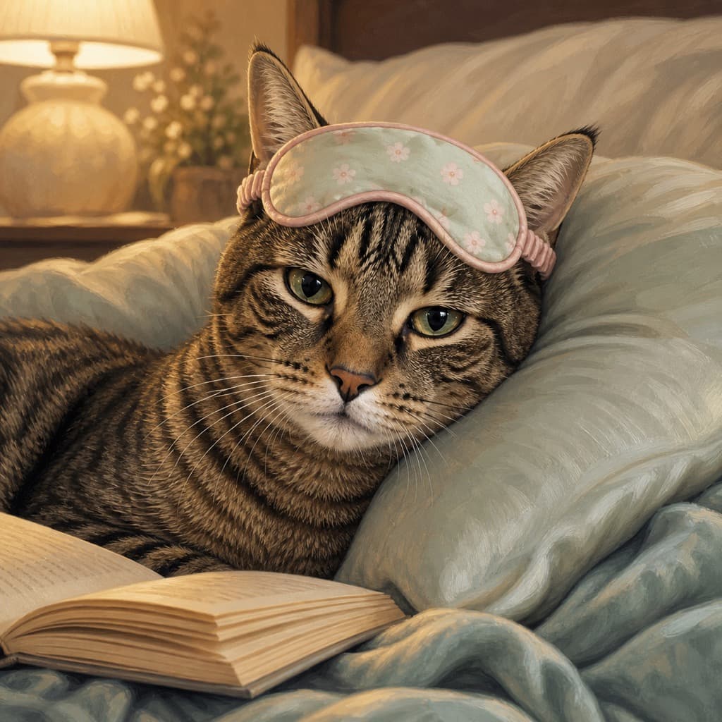 Cat as Slumber Party — Sweet Dreams wall art panel 3