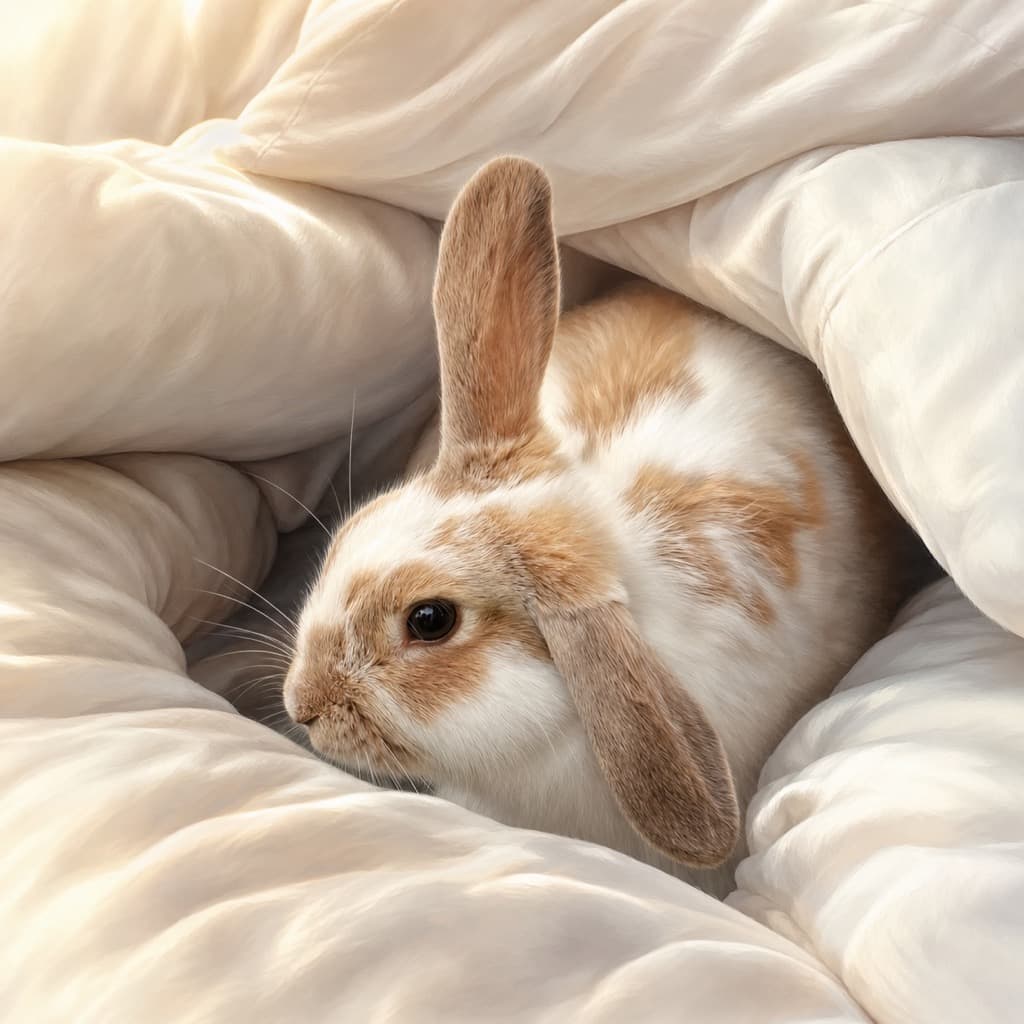 Rabbit as Pillow Fort — Sweet Dreams wall art panel 2