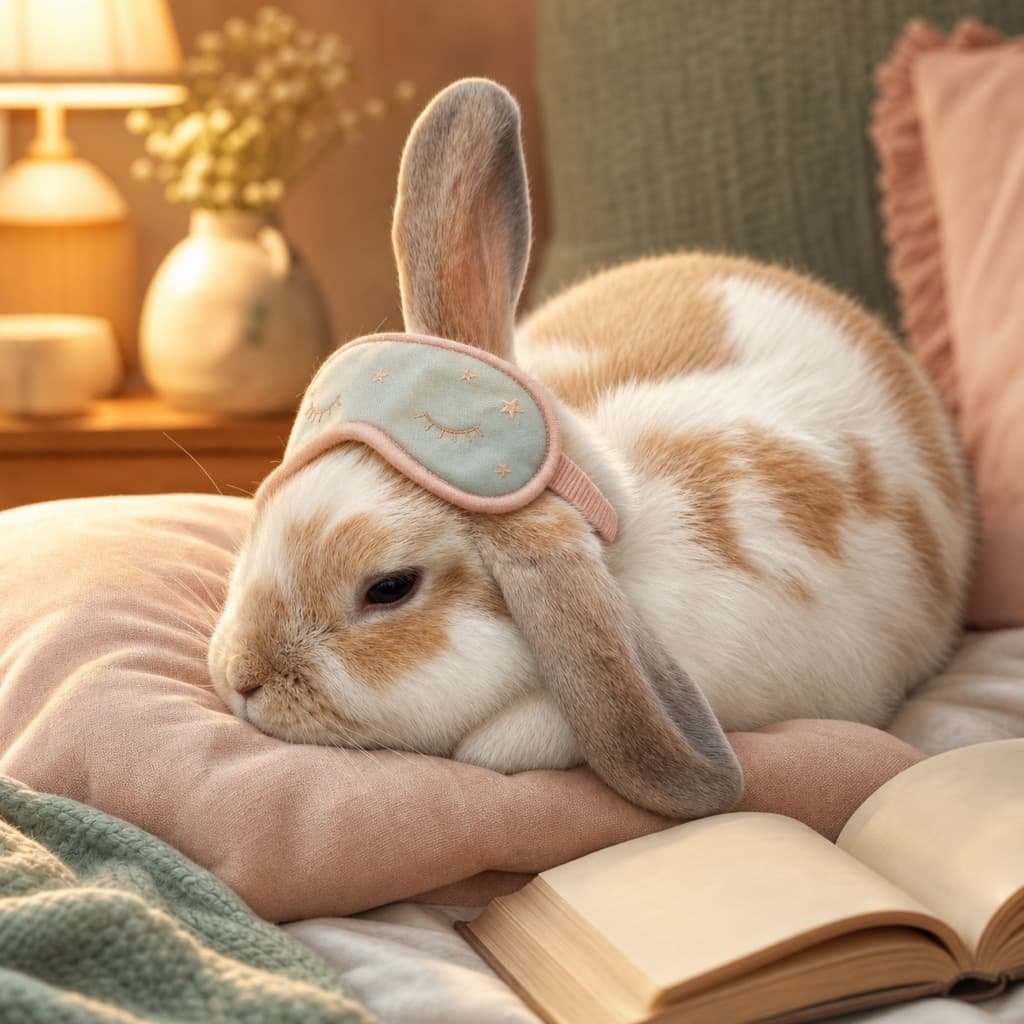 Rabbit as Slumber Party — Sweet Dreams wall art panel 3