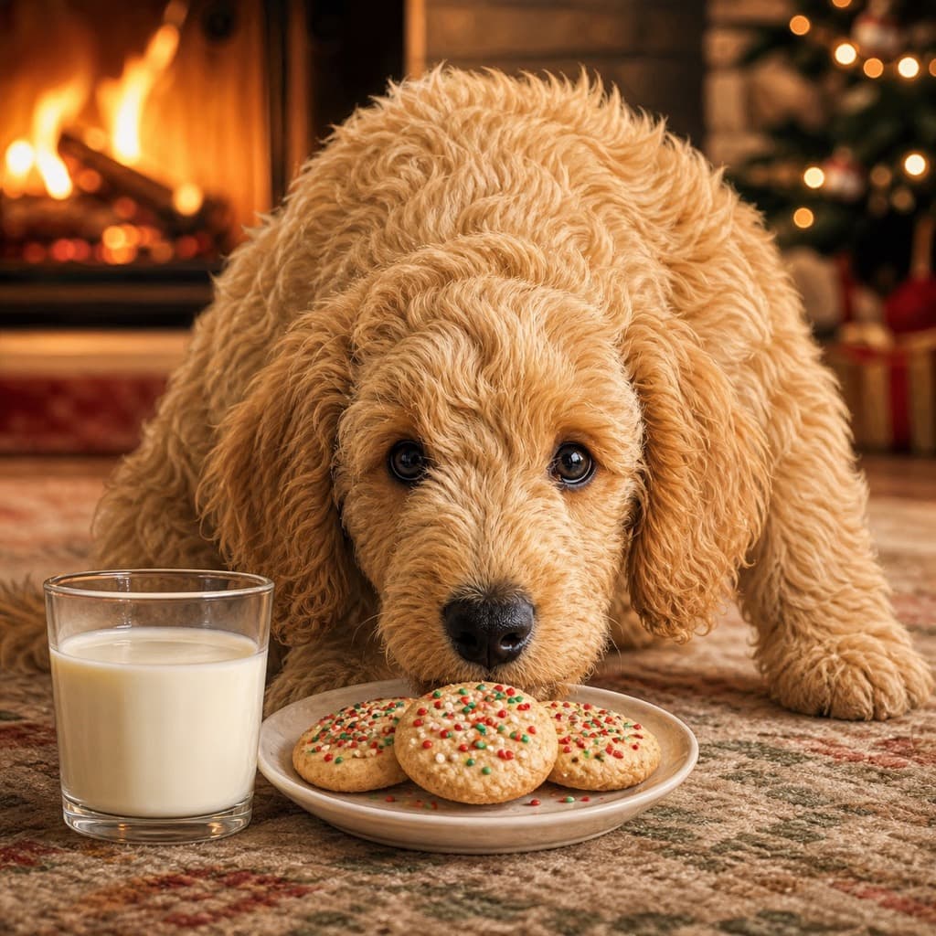 Cookies for Santa pose option for Christmas Pet Portraits wall art