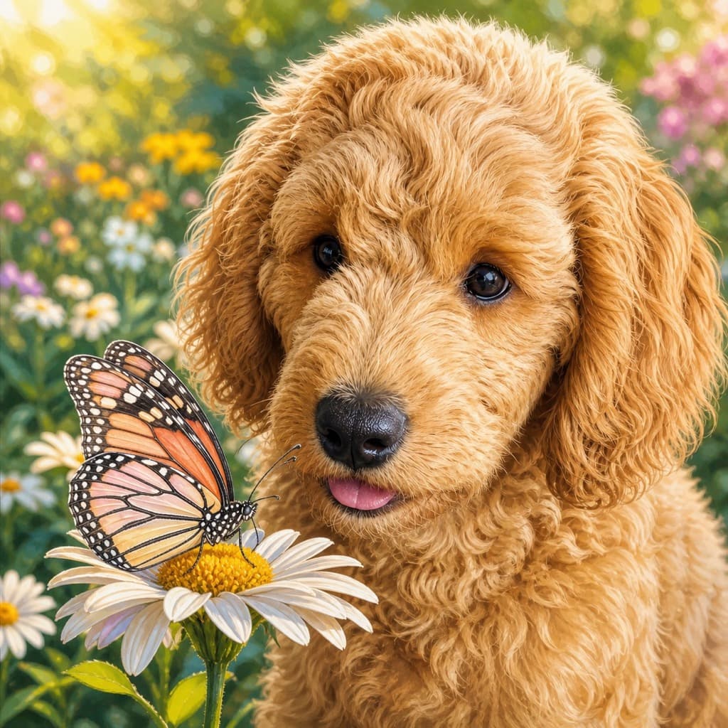 Butterfly Watcher pose option for Garden Party wall art