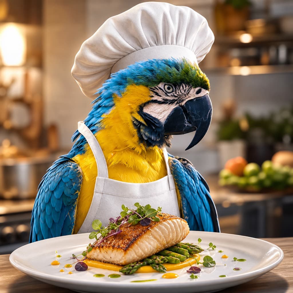 Bird as Plating Up — Sous Chef wall art panel 3