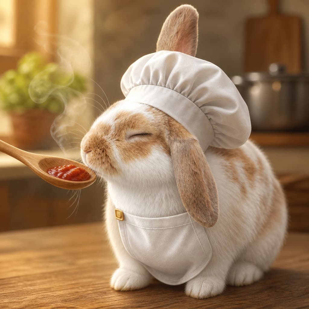 Rabbit as The Tasting — Sous Chef wall art panel 2