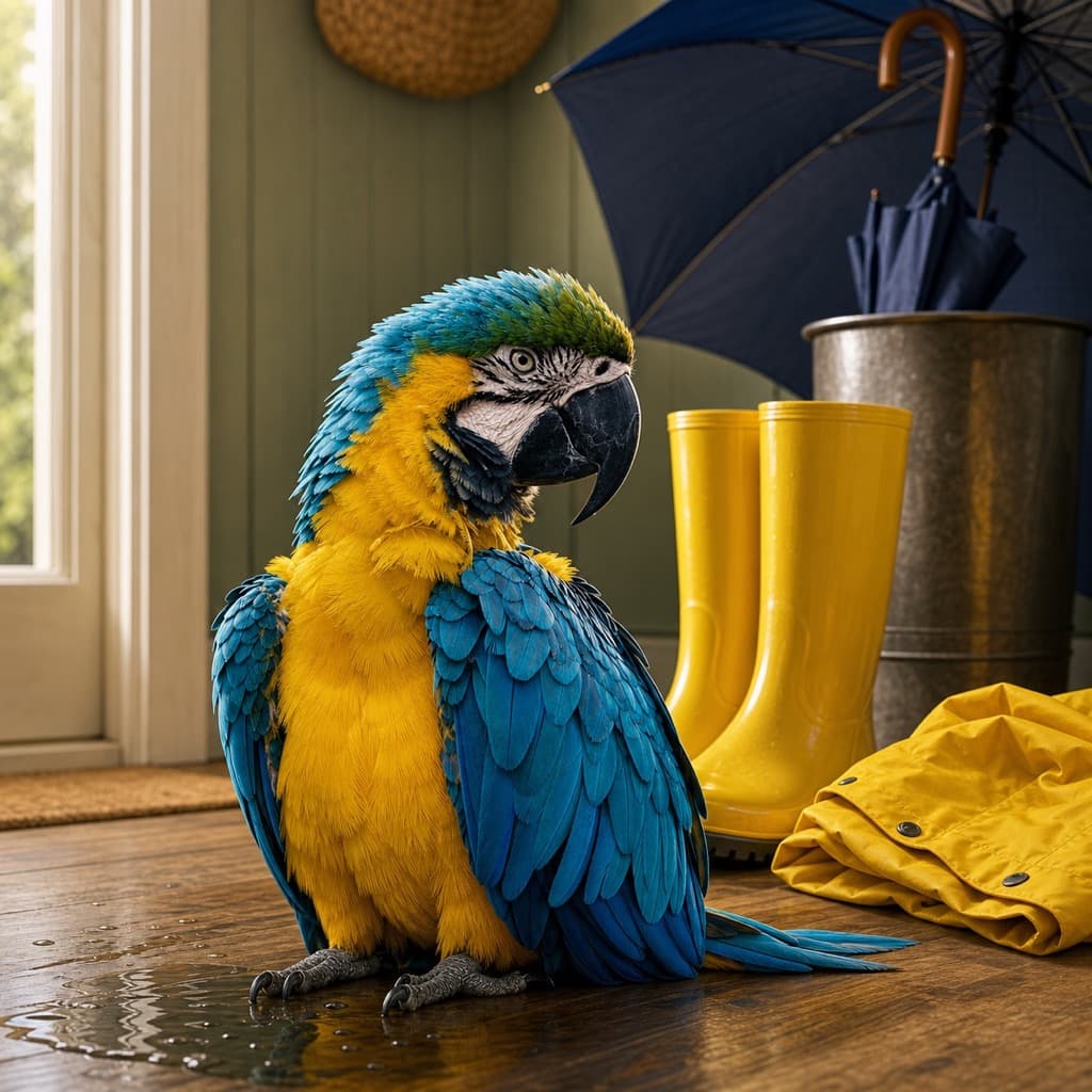 Bird as Rain Boots — Welcome Home wall art panel 3