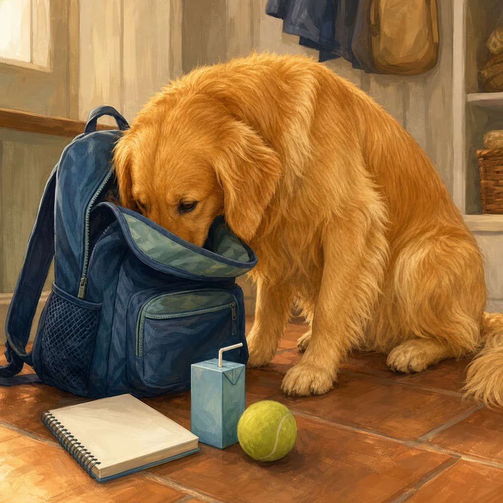 Backpack Inspector pose option for Welcome Home wall art
