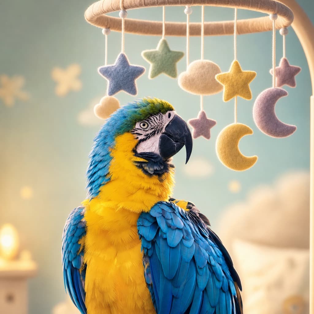 Bird as Lullaby — Storybook wall art panel 1