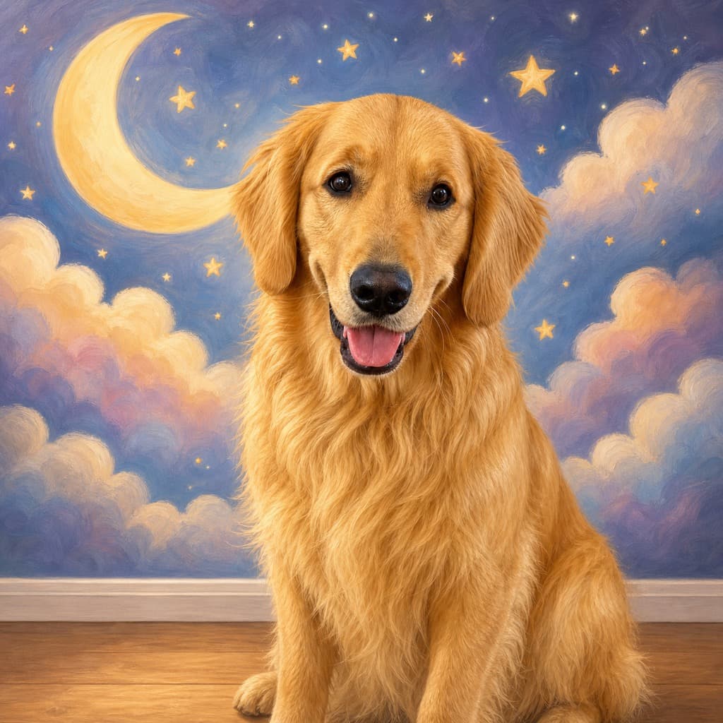 Starry Mural pose option for Storybook wall art