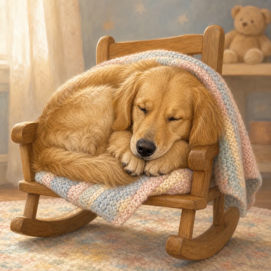 Rocking Chair Snooze pose option for Storybook wall art