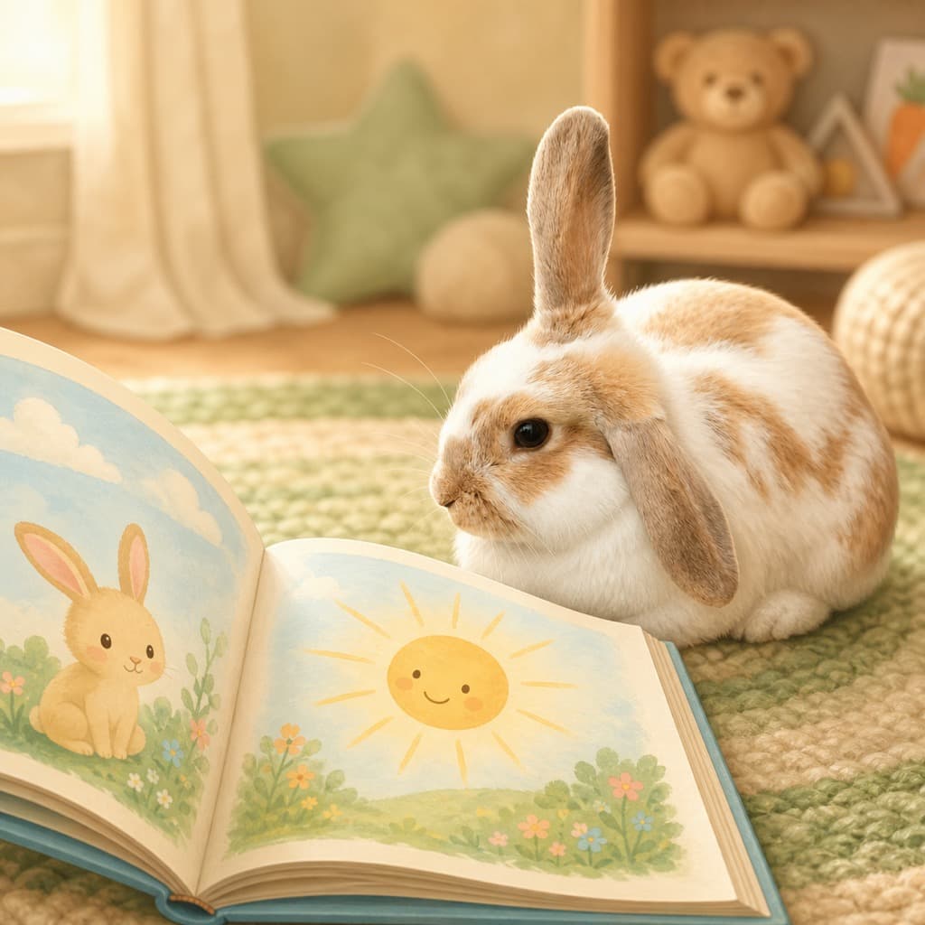 Rabbit as Storytime — Storybook wall art panel 3