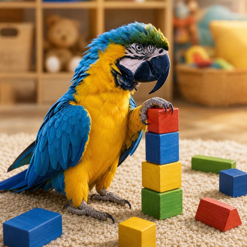 Bird as Building Blocks — Playtime wall art panel 1