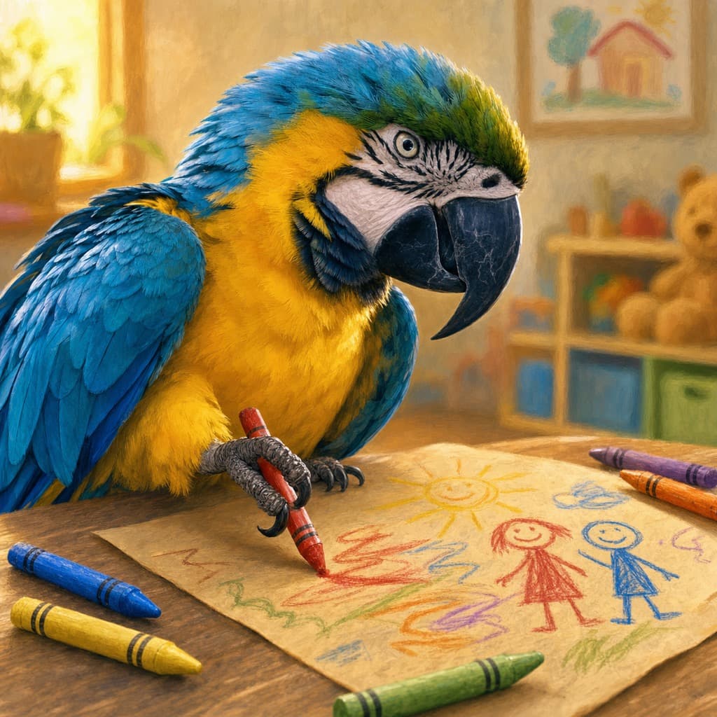 Bird as Art Time — Playtime wall art panel 2