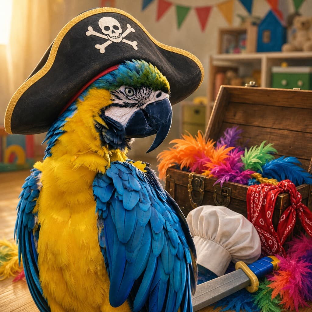 Bird as Dress Up — Playtime wall art panel 3