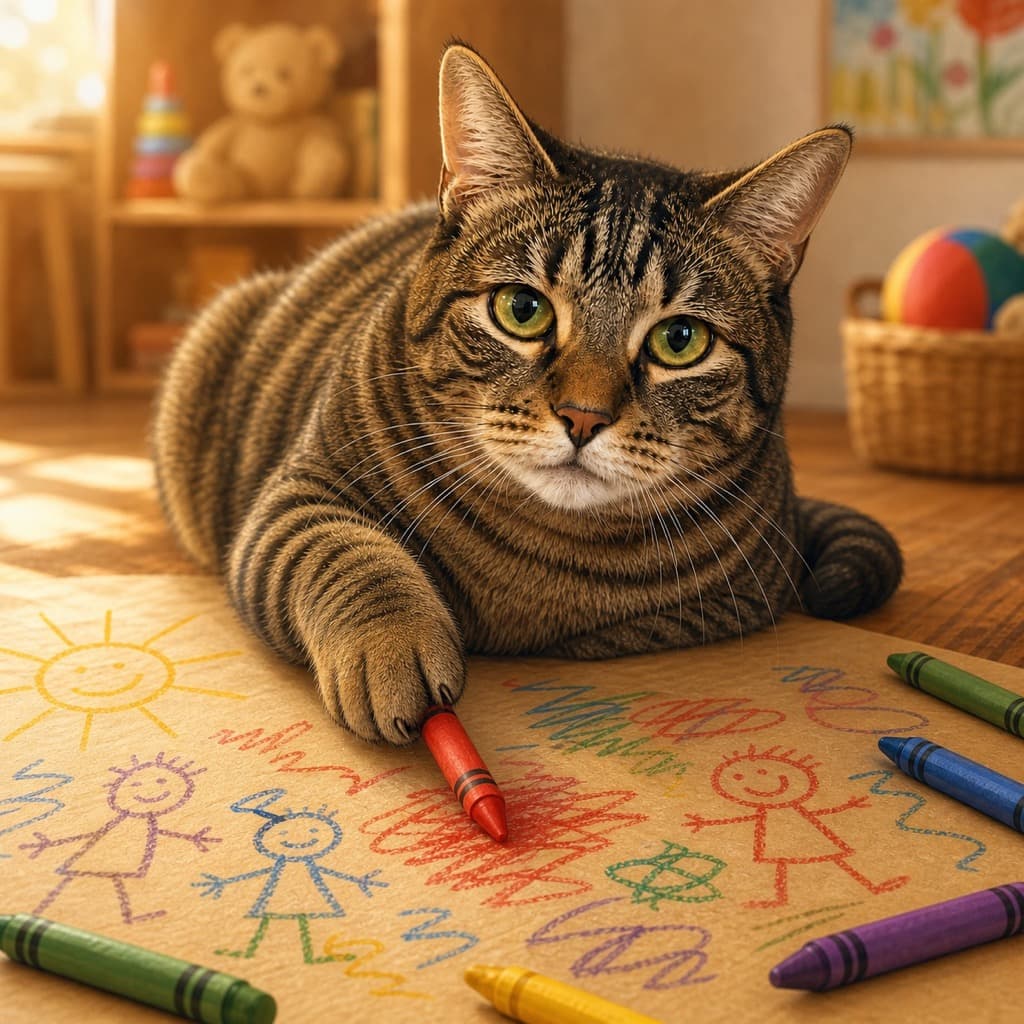 Cat as Art Time — Playtime wall art panel 2