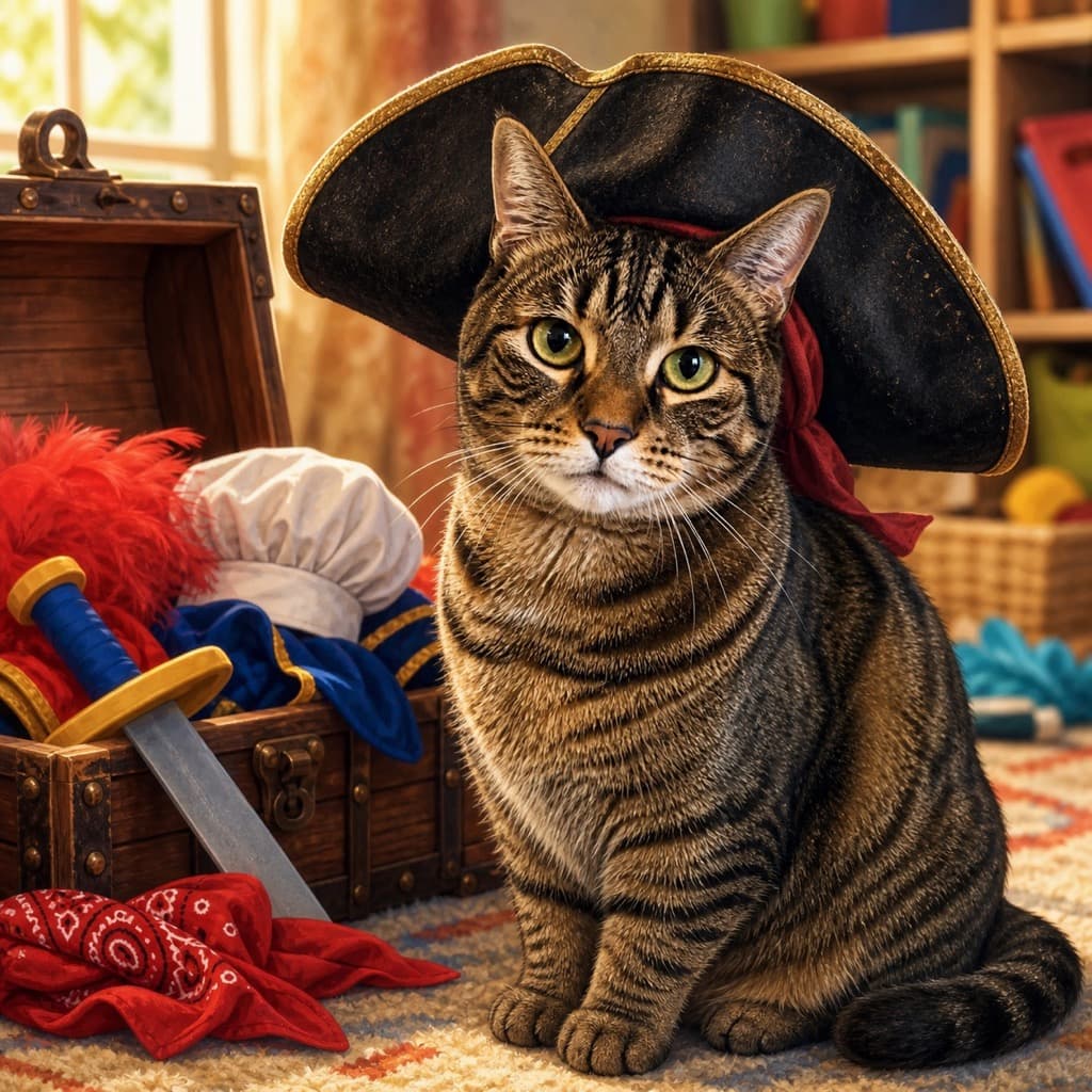 Cat as Dress Up — Playtime wall art panel 3