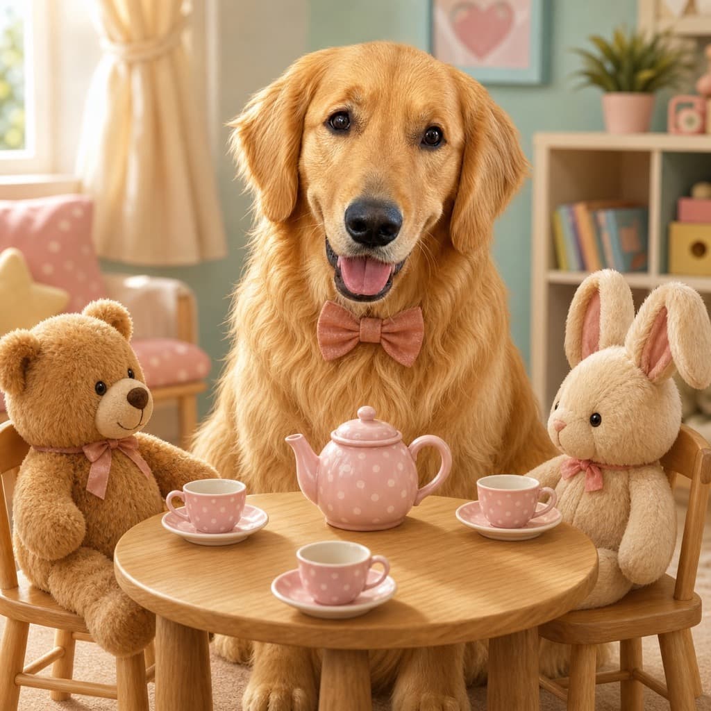 Tea Party Host pose option for Playtime wall art