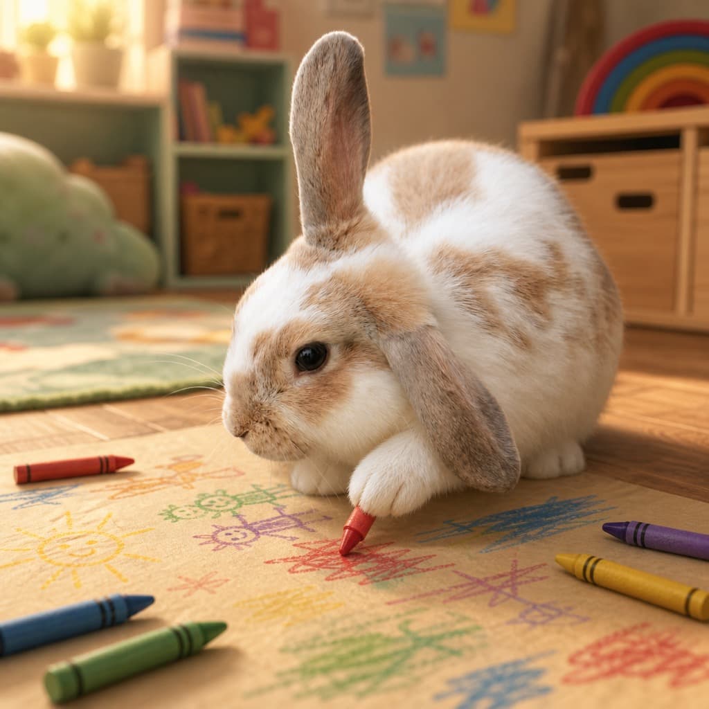 Rabbit as Art Time — Playtime wall art panel 2