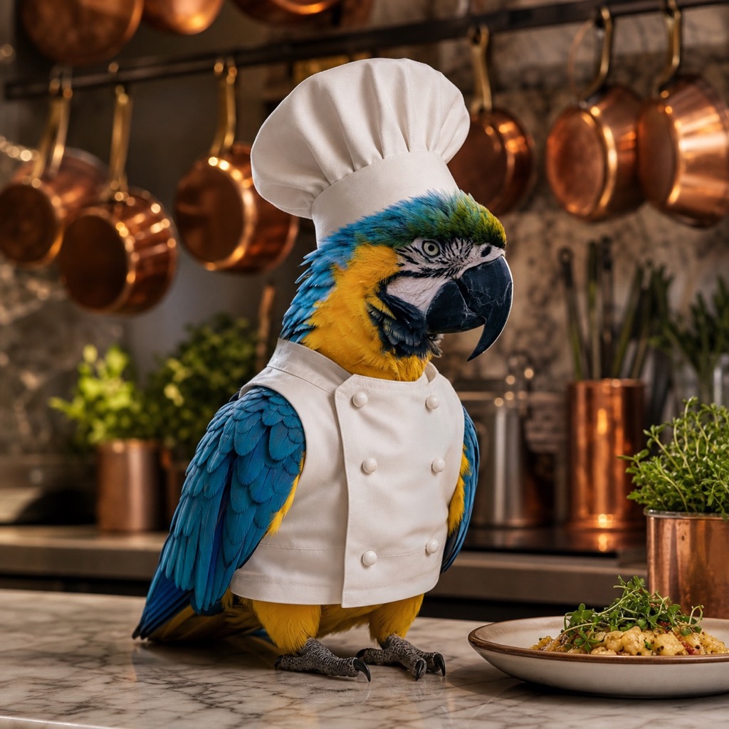 Chef pet portrait example 4