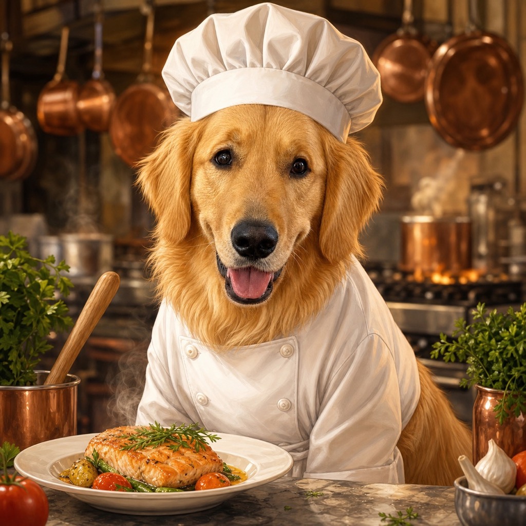 Chef pet portrait example 1